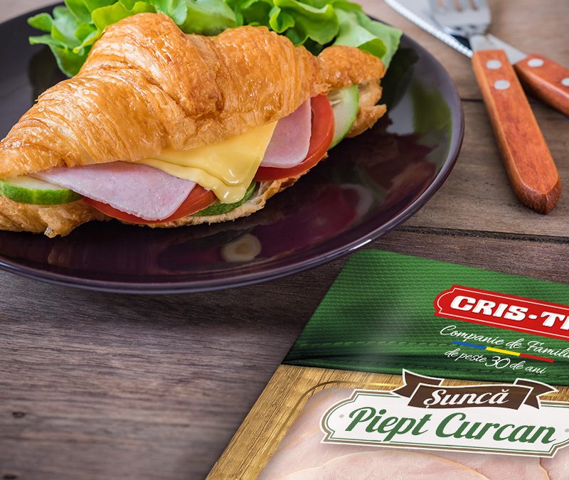 Croissante cu Șuncă Piept curcan Cris-Tim