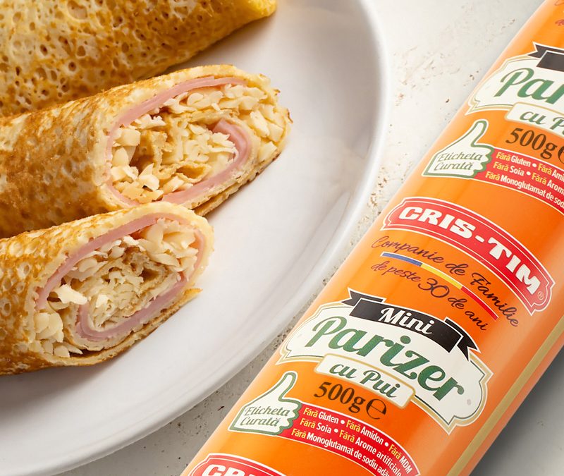 Clătite cu Mini Parizer cu Pui Cris-Tim și brânză