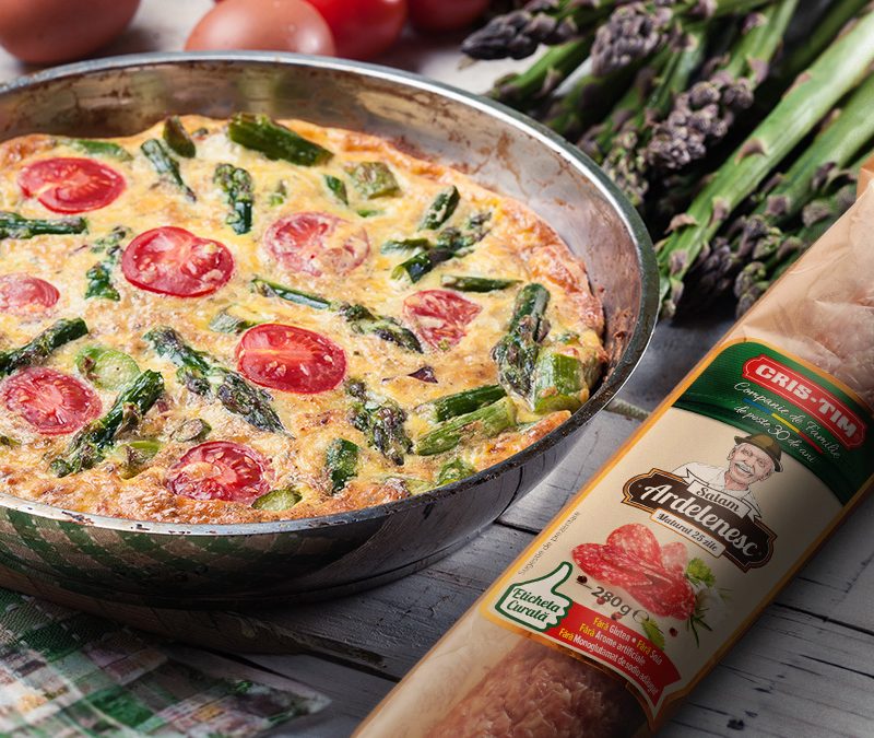 Frittata cu Salam Ardelenesc crud uscat Cris-Tim