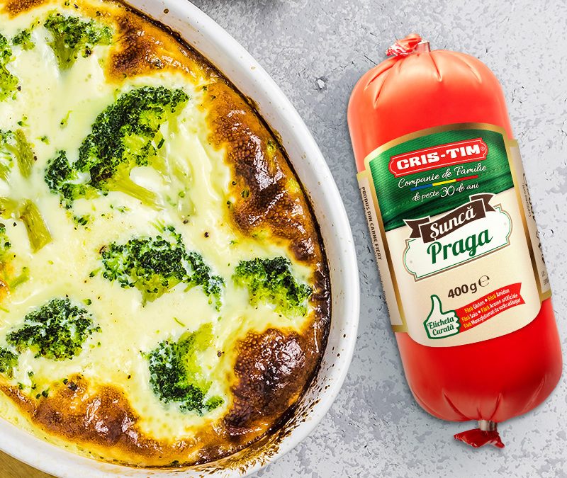 Răsfăț cu Șuncă Praga Cris-Tim și broccoli la cuptor