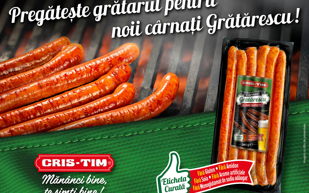 Cris-Tim accelerează diversificarea portofoliului și lansează „Grătărescu”, în cea mai dinamică categorie în 2025 din piața mezelurilor – cârnații